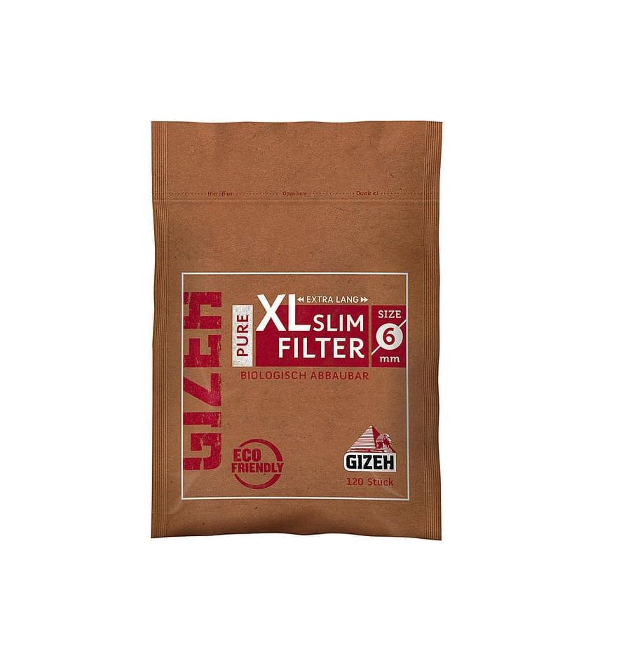 Biodegradable Pure Extra Long Slim Filter | Gizeh